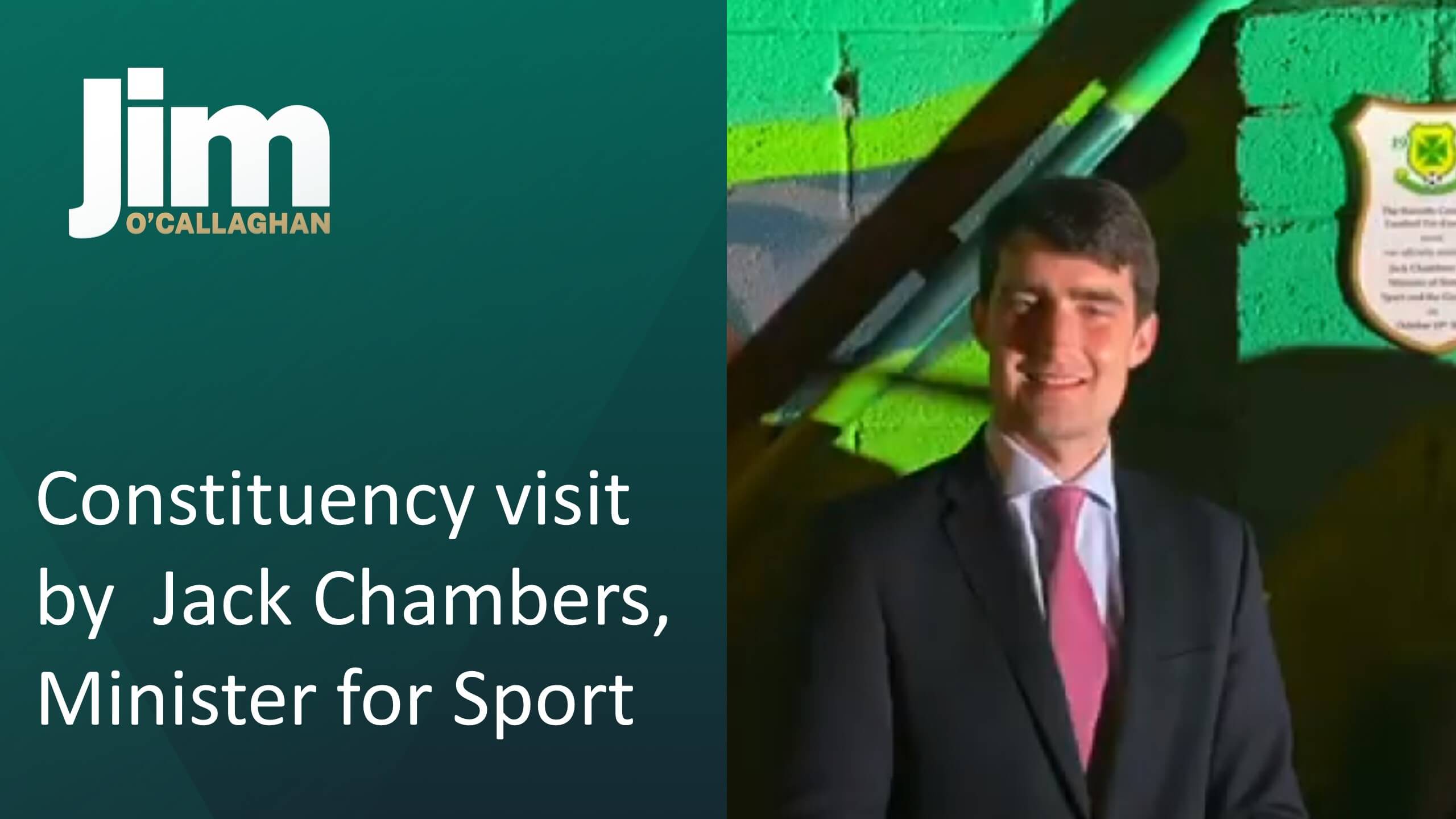Constituency visit by  Jack Chambers, Minister for Sport